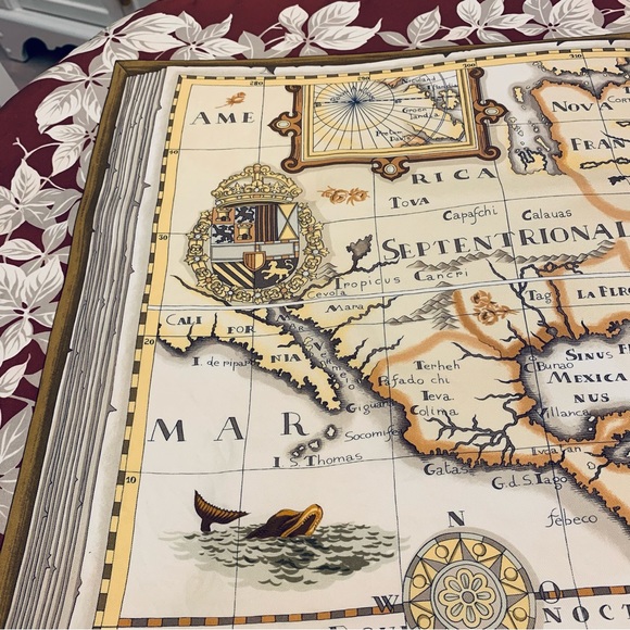 Lovely Christian Dior Vintage Silk Scarf Book of Maps Old World - Picture 5 of 10